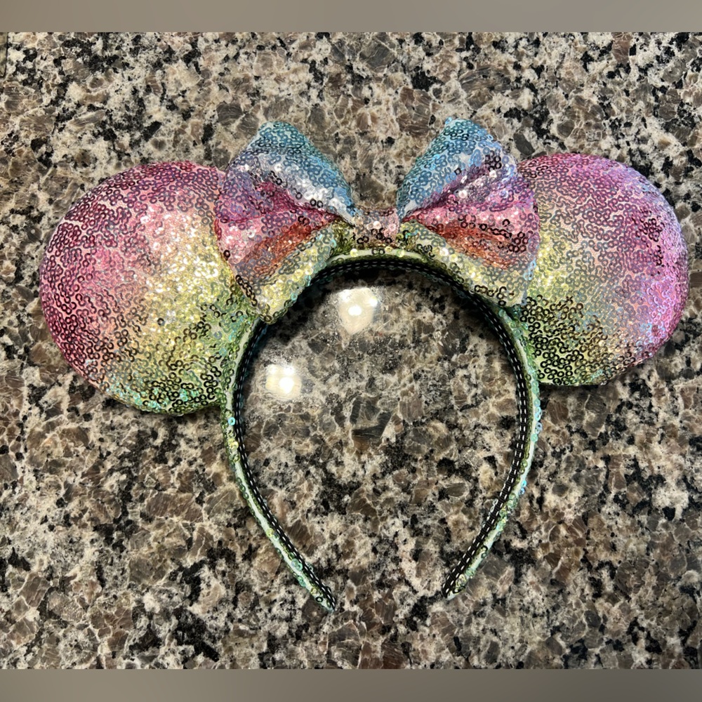 Sequin Pastel Minnie Mouse Disney Ears